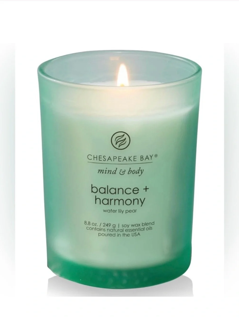 Chesapeake Bay Mint Green 'Balance + Harmony' Glass Candle